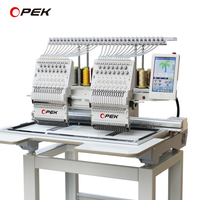 Machine à broder industrielle informatisée à deux têtes OPEK 12 15 aiguilles pour t-shirts et serviettes