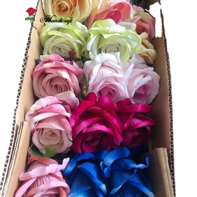 QSLH-T118 Decorative Single Stem Silk Velvet Roses Artificial Rose Flower for Wedding Home Arrangement