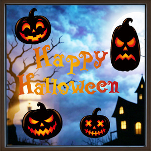 Adesivi Statici per Finestre di Halloween, Decorazioni con Zucche, Decalcomanie Rimovibili e Impermeabili per Vetri, Decorazioni per Finestre di Casa - Product Image 2