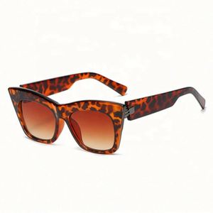 Lunettes de soleil œil de chat pour femme, dégradé rose-gris léopard, style rétro, protection UV400, avec logo personnalisé, nouvelle collection 2021 - Product Image 5