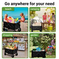 Chariot pliable robuste 80 kg, chariot de transport portable pour le camping, les sports et les activités de plein air, personnalisable en tissu Oxford