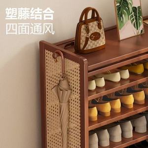 Simple bamboo shoe rack, home use, economical multi-layer dustproof shoe rack, space-saving storage <b>shelf</b>. - Product Image 3