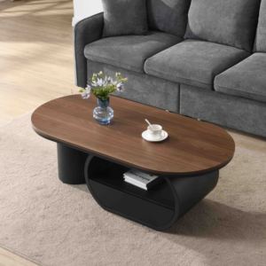 Mesa de centro, mesa de centro de 47,24 pulgadas con cajón de almacenamiento, mesa central de metal negro para sala de estar - Product Image 6
