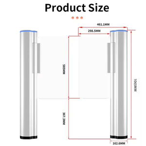 Tourniquet cylindrique en alliage d'aluminium personnalisable avec plusieurs modes d'accès, mécanisme de contrôle d'accès à portillon à bascule - Product Image 2