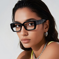 Gafas Ópticas de Alta Calidad para Mujer, Lentes con Protección Anti-Luz Azul, Montura Cuadrada TR90 con Patillas Gruesas, para Uso Diario