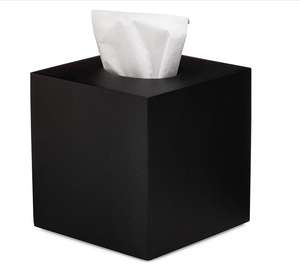 Caja de pañuelos cuadrada de lujo para Hotel, cubierta de resina decorativa, color negro, gran oferta - Product Image 1
