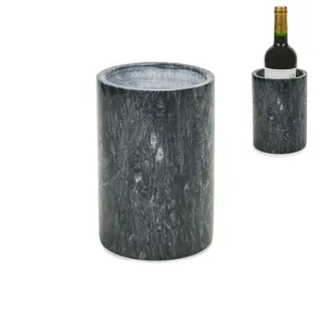 Dispositivo di raffreddamento nero della bottiglia di vino di marmo di progettazione di pietra di lusso per i dispositivi di raffreddamento del vino e delle bevande di Champagne del vino