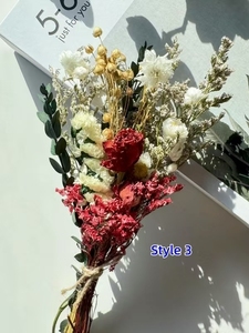 Mini Ramo de Rosas de Algodón Estilo Boho en Jarrón Pequeño, Decoración del Hogar, Decoración de Mesa de Boda, Regalos de Inauguración de Casa para Navidad, Flores Secas envasadas - Product Image 3