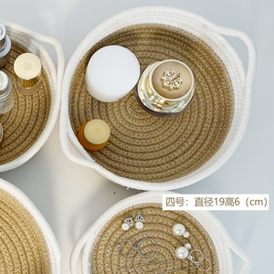 Factory Hot Sale <b>Storage</b> <b>Baskets</b> Woven Cotton Rope <b>Basket</b> Organizing Home Decoration - Product Image 4