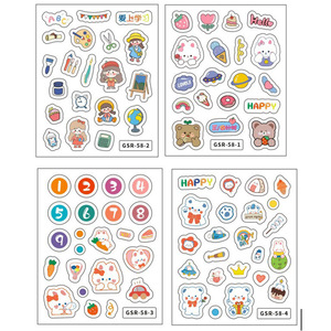 Pegatinas de Dibujos Animados GSR-58-4, Papel Artesanal Resistente, Juguetes para Niños - Product Image 2