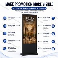 Layar LCD Digital Signage Luar Ruangan 43 49 55 65 Inci, 2500-5000 Nits, Mesin Periklanan Tahan Sinar Matahari, Layar Menghadap Jendela
