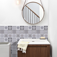 Design de fleurs marocaines, carreaux muraux pelables et adhésifs à coller sur la cuisine de la chambre à coucher