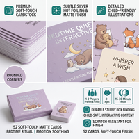 Cartes d'activités personnalisées OEM pour enfants, ensemble de cartes de routine du sommeil, de racontage d'histoires et de relaxation en gros avec boîte personnalisée