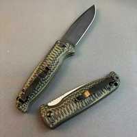 Nouveau couteau pliant EDC 4300 pour collectionneur, utilisation camping, changement de lame par bouton-poussoir, manche G10, texture ondulée, deux options de finition de lame