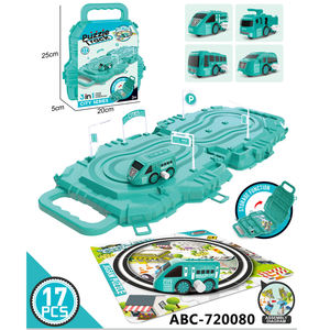 Luckytoys divertidos juguetes tragamonedas creativos 17 piezas 3 en 1 Wind up Train Series Puzzle Track Toy Set Floor Puzzle Play Mat - Product Image 6