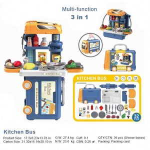 Juego de Juguetes de Cocina para Niños, Juego de Imitación con Armario Grande y Ollas, Color Rosa para Niñas - Product Image 3