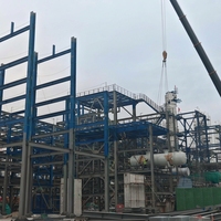 Plateforme d'opération multi-niveaux en acier robuste pour usine chimique, fabrication professionnelle de structures en acier