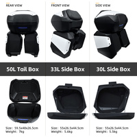 Ensemble de bagages pour moto Transalp 750, trois pièces, coffre de 50L, sacoches latérales de 33L, compatible avec la moto Honda XL750, accessoires pour moto