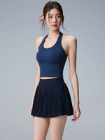 Ensemble de sport pour femme, tenue de yoga une pièce dos nageur, anti-choc, push-up, pour la course, le tennis, le Pilates, la gym, vêtements de sport deux pièces
