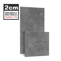 Carrelage en porcelaine extérieur antidérapant pour sol en ciment résidentiel, design 20 mm
