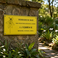 Plaques en métal sur mesure de haute qualité, plaque logo en aluminium, signalétique personnalisée pour herbarium et exposition muséale