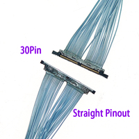 Câble LVDS personnalisé DF56 30 broches, 200 mm de long, à pinout droit, fil micro-coaxial à pas de 0,3 mm pour caméra industrielle
