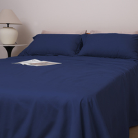 Parure de lit en coton pur teint 200 fils, drap plat et drap-housse, directement de l'usine HFW