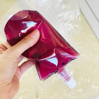 Poches Souples en Plastique Transparent avec Bec Verseur de 200 ml, Jetables, pour Boissons Liquides et Jus