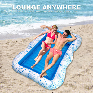 เตียงลมลอยน้ำขนาด 230x150 ซม. ลายใบเมเปิ้ลคู่ สำหรับพักผ่อนในสระ - Product Image 4