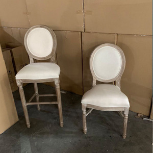 Customizable French High-end Retro Style Distressed Solid <b>Wood</b> Frame Detachable Wedding Cafe Restaurant Hotel <b>Chair</b> - Product Image 2