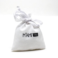 Sac à bijoux en toile de coton avec cordon de serrage imprimé de logo personnalisé petite pochette à bijoux en toile cadeau
