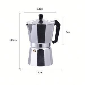 Nuova Caffettiera Moka in Alluminio con Design Ottagonale, per Estrazione Concentrata, Ideale per Ufficio - Product Image 3