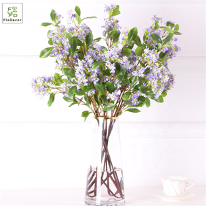 Flor de Murraya <span class=keywords><strong>Paniculata</strong></span> de Seda Artificial al por Mayor, Decoración para el Hogar <span class=keywords><strong>y</strong></span> Bodas, Color Morado <span class=keywords><strong>y</strong></span> Blanco - Product Image 2