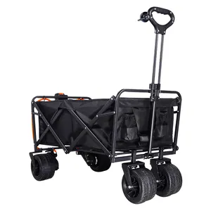 Professional Foldable Hand Collapsible Utility Folding Trolley Cart Made In China Beach Wagon