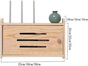 Boîte de rangement murale pour routeur WiFi Étagère murale de gestion des câbles - Product Image 5