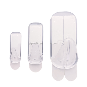 Duy Nhất Rõ Ràng Nhựa Trong Suốt Dính Dính Móc Mạnh Mẽ Móc Áo Cho Phòng Ngủ Áo Và Đồ Lặt Vặt Mẫu Miễn Phí Có Sẵn - Product Image 2