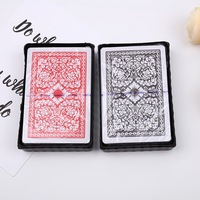 Vente en gros de cartes à jouer en PVC noir et rouge Jeu de poker pour le divertissement