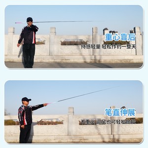 Ultra Short <b>Mini</b> <b>Hand</b> Rod 2M Medium Fast Action Shrimp Fishing Rod For Stream Rivers Pocket Sized Portable Design - Product Image 3