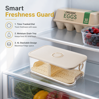 Boîte de conservation alimentaire rectangulaire en plastique rigide, grand format, avec couvercle hermétique, compatible congélateur, qualité alimentaire
