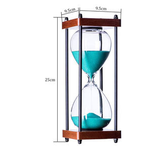 クリエイティブな30分/60分砂時計、モダンなホームオフィス装飾、砂時計、黒のヴィンテージ木製フレーム砂時計 - Product Image 3