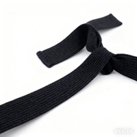 Bandes élastiques en polyester 6 mm 1/4 pouce de large 10 yards durables souples extensibles pour la couture de ceintures de pantalon bricolage artisanat noir
