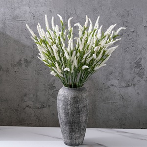 Flor Artificial Estilo Shakespeare, Plástico Blanco, 15 Cabezas, Decoración para Bodas, Arreglo para Jarrón - Product Image 1