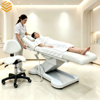 Table de massage des pieds professionnelle, table de massage électrique, lit de beauté, table de massage large avec base LED pour la réflexologie, salon de massage SPA