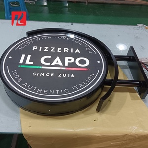 Tùy chỉnh tự làm vòng LED hộp đèn đôi hai mặt quảng cáo hộp Đèn Đăng Acrylic <span class=keywords><strong>lightbox</strong></span> cho quán cà phê, nhà hàng - Product Image 6