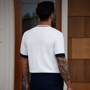 T-shirt de sport à col rond personnalisé en gros, logo de marque, t-shirt uni, t-shirt à manches courtes, t-shirt à col rond <span class=keywords><strong>pour</strong></span> homme - Product Image 2