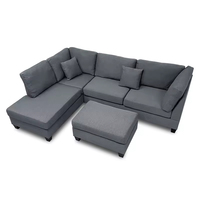 Sofá modular moderno de alta calidad, sofá de esquina pequeño, tela de lujo, juego de sofá para sala de estar en forma de i
