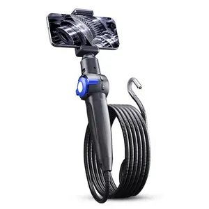 industrial video endoscope articulation 2-way industrial flexible automotive inspection camera with light for android and IOS