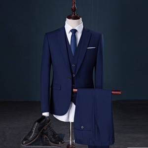 Vendita più popolare 3 pezzi Set Blazer + pant + gilet da uomo abiti da sposa tre pezzi abiti formali Business per gli uomini - Product Image 5