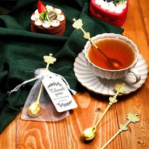 ช้อนคนชา กาแฟ สแตนเลส ดีไซน์มงกุฎคู่ สไตล์หรูหราแบบพระราชวัง ขายส่ง - Product Image 3