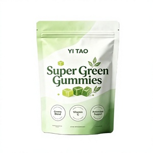 Marque privée OEM/ODM |   Gummies véganes à la pectine, à base d'extrait naturel de blé, d'orge et de spiruline, pour le soutien de la santé digestive - Product Image 1